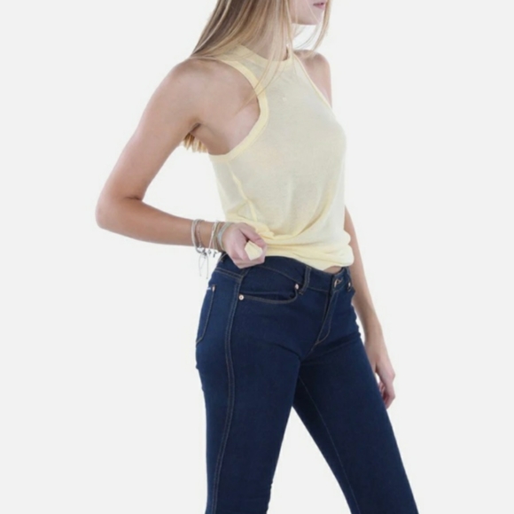 Free People Very Varsity Tank Top (Marigold), NWT - Picture 3 of 4